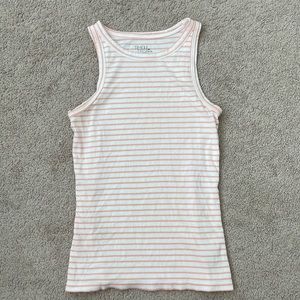 Striped ribbed tank